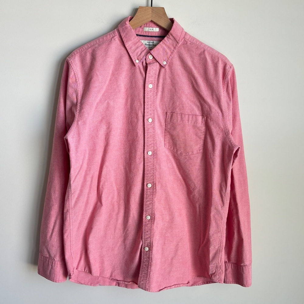 Hawker Rye Stitch Fix Stretch Oxford Long Sleeve Button Down Shirt Size L Slim